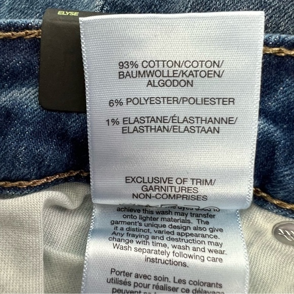 NWT SILVER ELYSE Womens Blue Jean Bermuda Shorts Sz W27 (3/4) Curvy Fit Mid-Rise - Picture 5 of 14